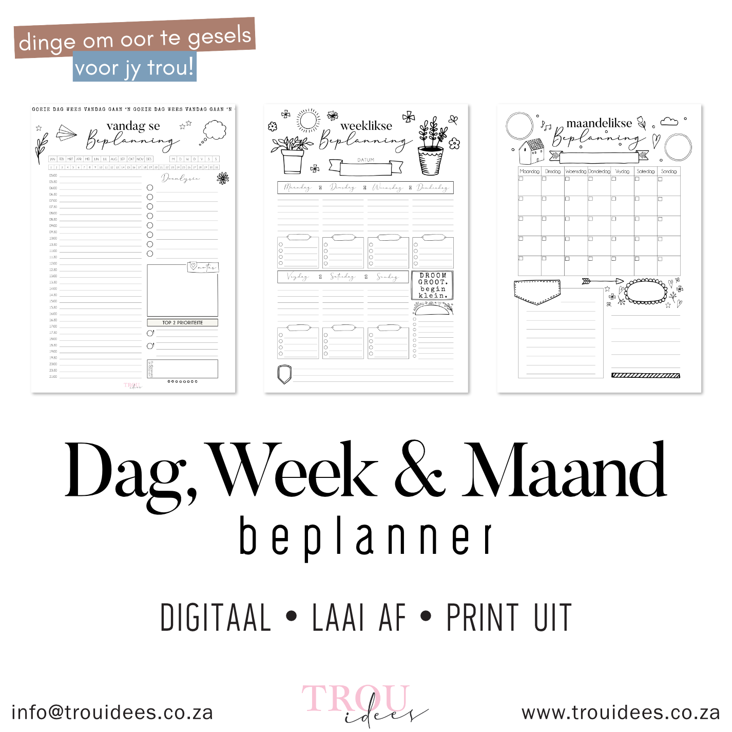 Day, Week, Month Planner